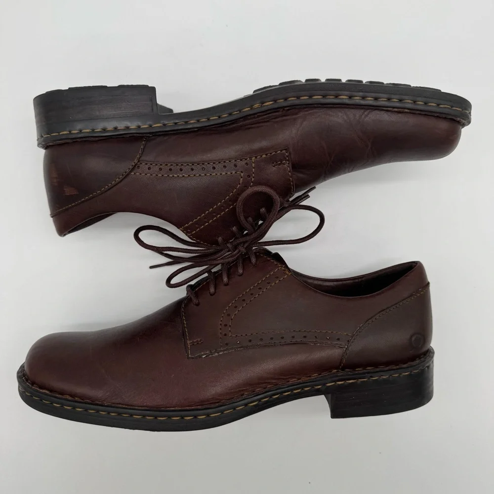 Born Brown Leather Oxford Size 10/44